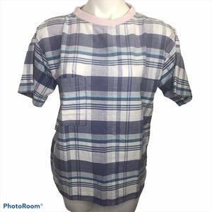 1990’s Trilogy Plaid Top Purple Pink XS S/S